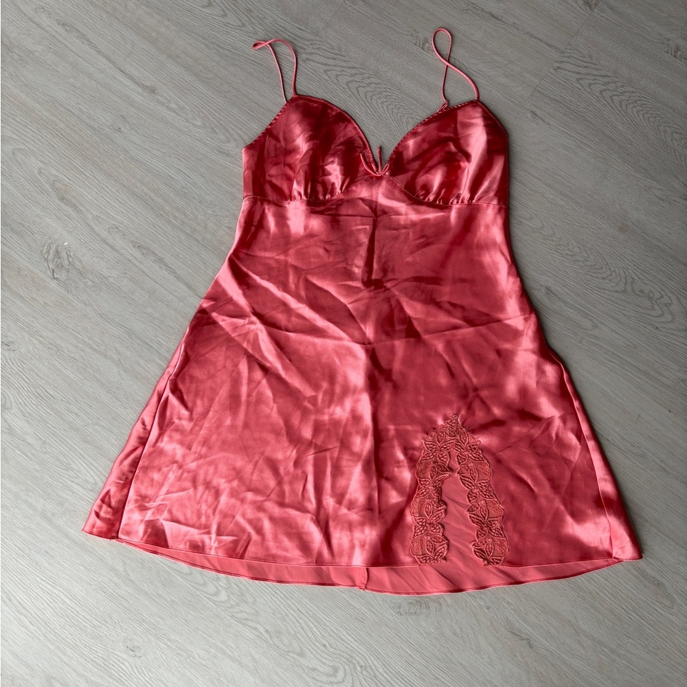 Vintage La SENZA Peach Satin Slip